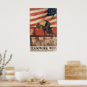 Teamwork Wins Poster (Keuken)