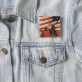 Teamwork Wins Vierkante Button 5,1 Cm (In situ)
