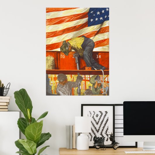 Teamwork wint oorlogse Poster (Thuiskantoor)