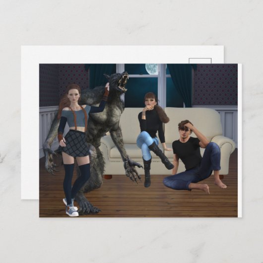 Teanage Weerwolf Lycanthrope Shapeshifters Briefkaart (Voorkant / Achterkant)