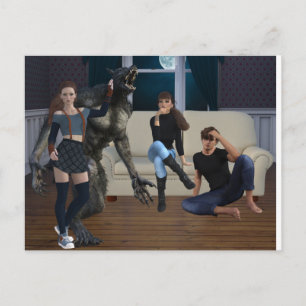 Teanage Weerwolf Lycanthrope Shapeshifters Briefkaart