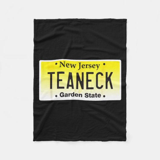 Teaneck New Jersey Hometown Nj License Plate Graph Fleece Deken (Voorkant)