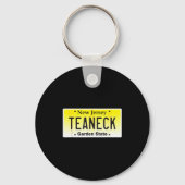 Teaneck New Jersey Hometown Nj License Plate Graph Sleutelhanger (Voorkant)