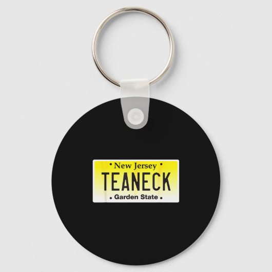 Teaneck New Jersey Hometown Nj License Plate Graph Sleutelhanger (Voorkant)