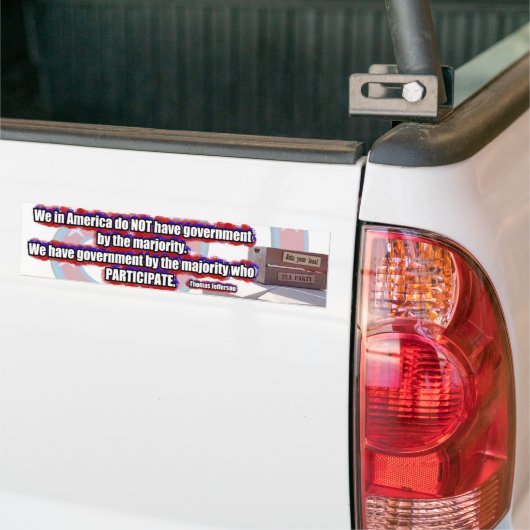 TeaParty Jefferson neemt Bumpersticker deel (Op Truck)