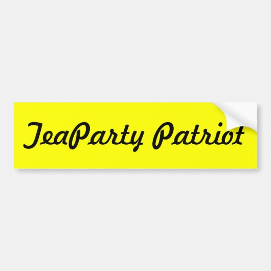 TeaParty Patriot Bumpersticker (Voorkant)