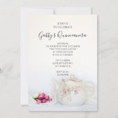 Teapot and Roses Quinceanera Party Kaart (Voorkant)