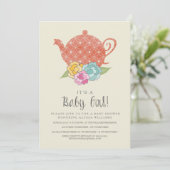  teapot Baby Girl Shower Kaart (Staand voorkant)