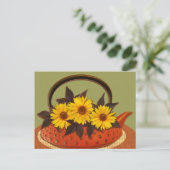 teapot bouquet briefkaart (Staand voorkant)