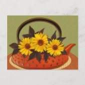 teapot bouquet briefkaart (Voorkant)