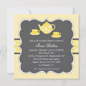 Teapot Bridal Shower Invitation Kaart (Voorkant)