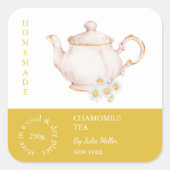Teapot Chamomile Tea Label (Voorkant)