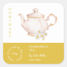Teapot Chamomile Tea Label