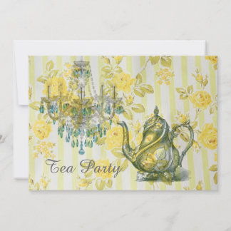 teapot chandelier  tea party kaart