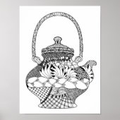 Teapot Doodle 2 Poster (Voorkant)
