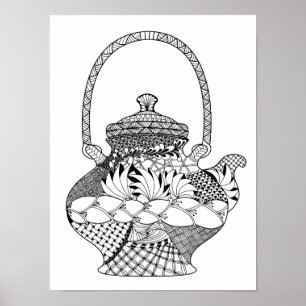 Teapot Doodle 2 Poster