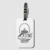Teapot Doodle Bagagelabel (Voorkant (verticaal))