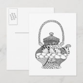 Teapot Doodle Briefkaart (Voorkant / Achterkant)