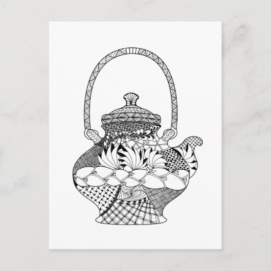 Teapot Doodle Briefkaart (Voorkant)