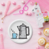 Teapot en Cup Papieren Bordje (Feest)