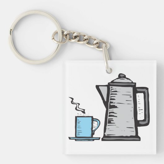Teapot en Cup Sleutelhanger (Voorkant)
