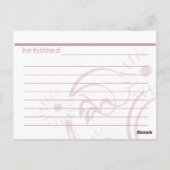 Teapot en Daisies Recept Kaart (Achterkant)