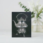 Teapot en ketel met lampvoet en brander briefkaart (Staand voorkant)