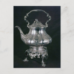 Teapot en ketel met lampvoet en brander briefkaart
