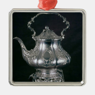 Teapot en ketel met lampvoet en brander metalen ornament