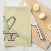 Teapot en Teacup Theedoek (Quarter Fold)