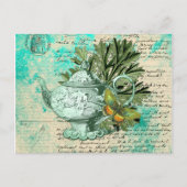  Teapot & Ephemera Collage Briefkaart (Voorkant)