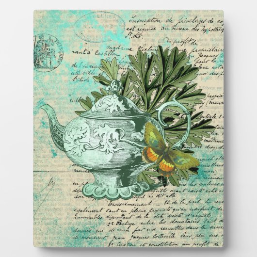 Teapot & Ephemera Collage Fotoplaat (Voorkant)