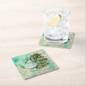 Teapot & Ephemera Collage Kartonnen Onderzetters (Insitu)