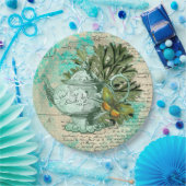  Teapot & Ephemera Collage Papieren Bordje (Feest)