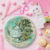  Teapot & Ephemera Collage Papieren Bordje (Feest)