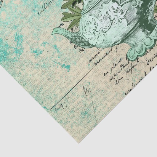 Teapot & Ephemera Collage Tissuepapier (Detail)