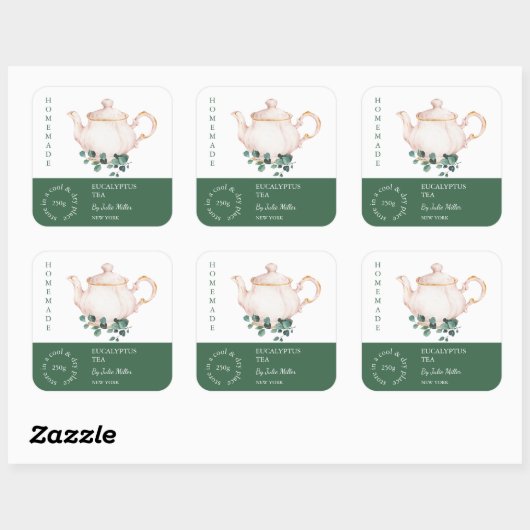Teapot Eucalyptus Tea Label (Vel)