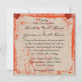 Teapot Fantasy Grunge Square Weddenschap Kaart (Achterkant)