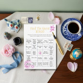 Teapot Find the Guest Bridal Shower Bingo game Kaart