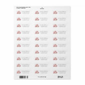 Teapot Floral Return Address Etiket (Full Sheet)