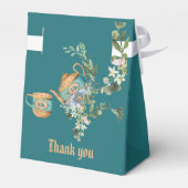  Teapot Floral vanmiddag Tea Birthday Party Bedankdoosjes (Achterkant)