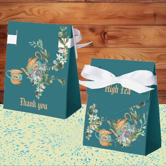  Teapot Floral vanmiddag Tea Birthday Party Bedankdoosjes