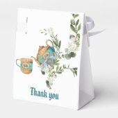  Teapot Floral vanmiddag Tea Birthday Party Bedankdoosjes (Achterkant)