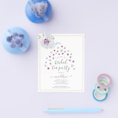 Teapot Floral Vrijgezellenfeest Tea Party Invitati Flyer (Enkel)