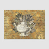 Teapot & Golden Ephemera Collage Tissuepapier (Voorkant)
