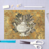 Teapot & Golden Ephemera Collage Tissuepapier (Craft)