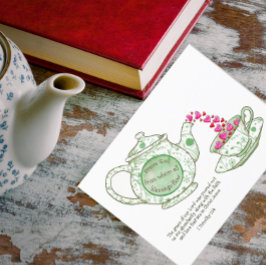 Teapot Grace and Blessings Inspirerend Briefkaart