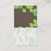 Teapot | groen blad | Kruidenaftakkingen Visitekaartje (Achterkant)