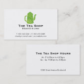 Teapot | Groene textuur 2 Visitekaartje (Voorkant / Achterkant)