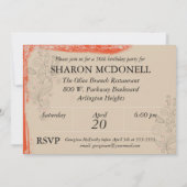  Teapot Grunge Custom Birthday Invite Kaart (Achterkant)